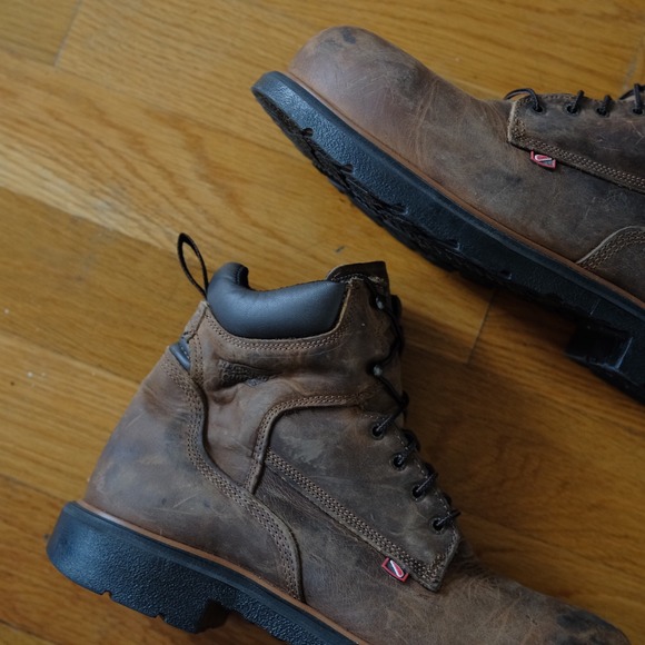 Red Wing 4215 DynaForce 6" Brown Leather Work Boots Men's 13 ASTM Safety Toe - Picture 2 of 9